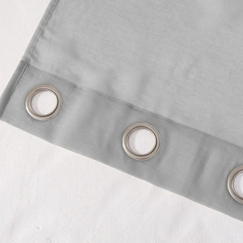 Set of Two 84" Silver Solid Modern Window Panels - NOBLE HOME INTERIORS