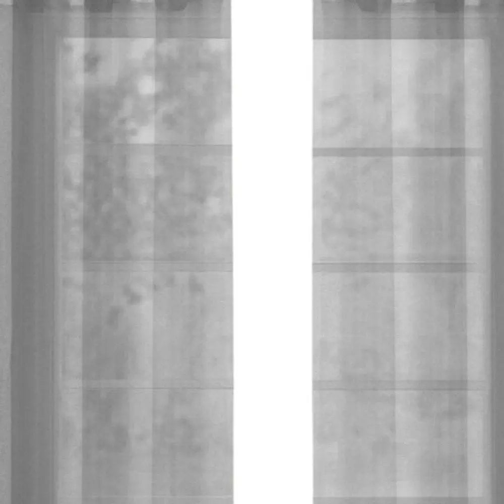 Set of Two 84" Silver Solid Modern Window Panels - NOBLE HOME INTERIORS