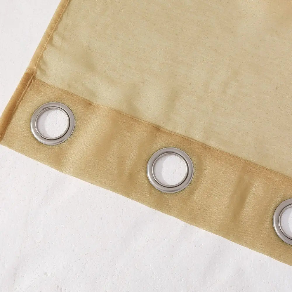 Set of Two 84" Tan Solid Modern Window Panels - NOBLE HOME INTERIORS