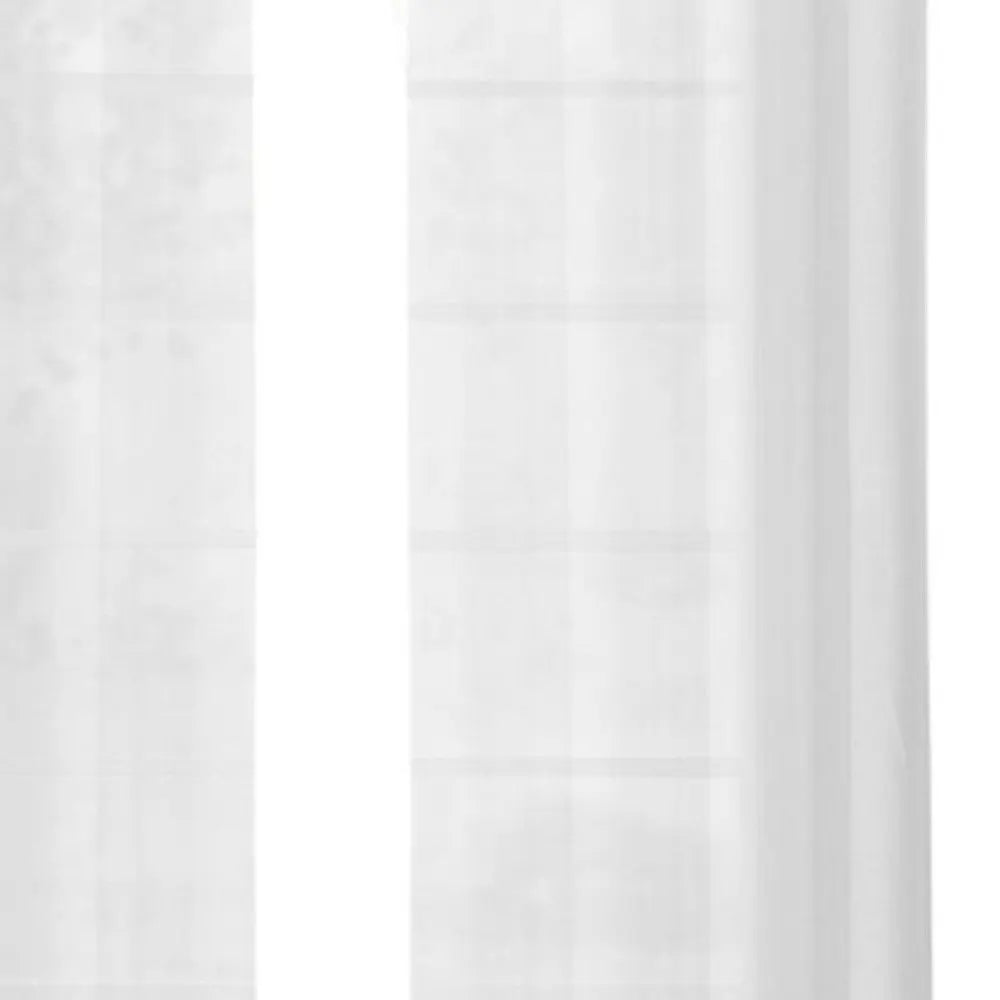 Set of Two 84" White Solid Modern Window Panels - NOBLE HOME INTERIORS