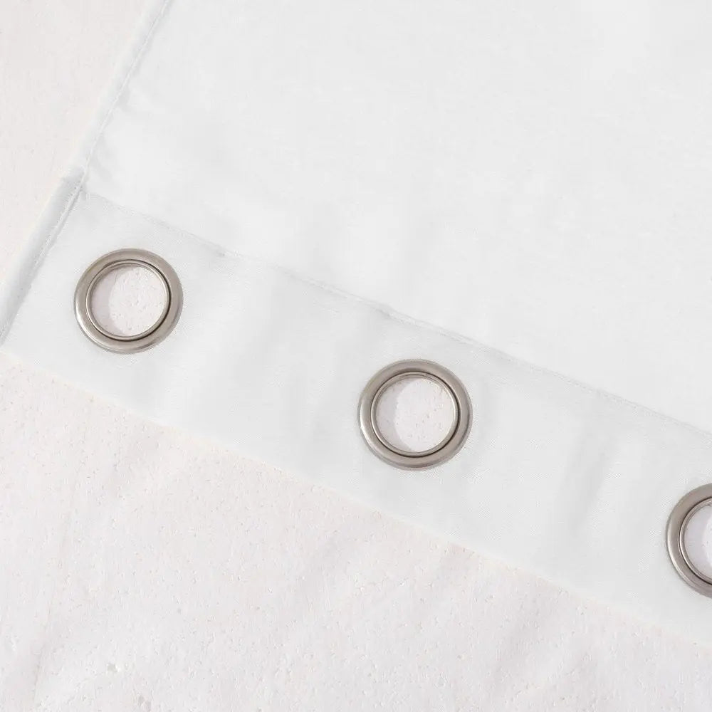 Set of Two 84" White Solid Modern Window Panels - NOBLE HOME INTERIORS