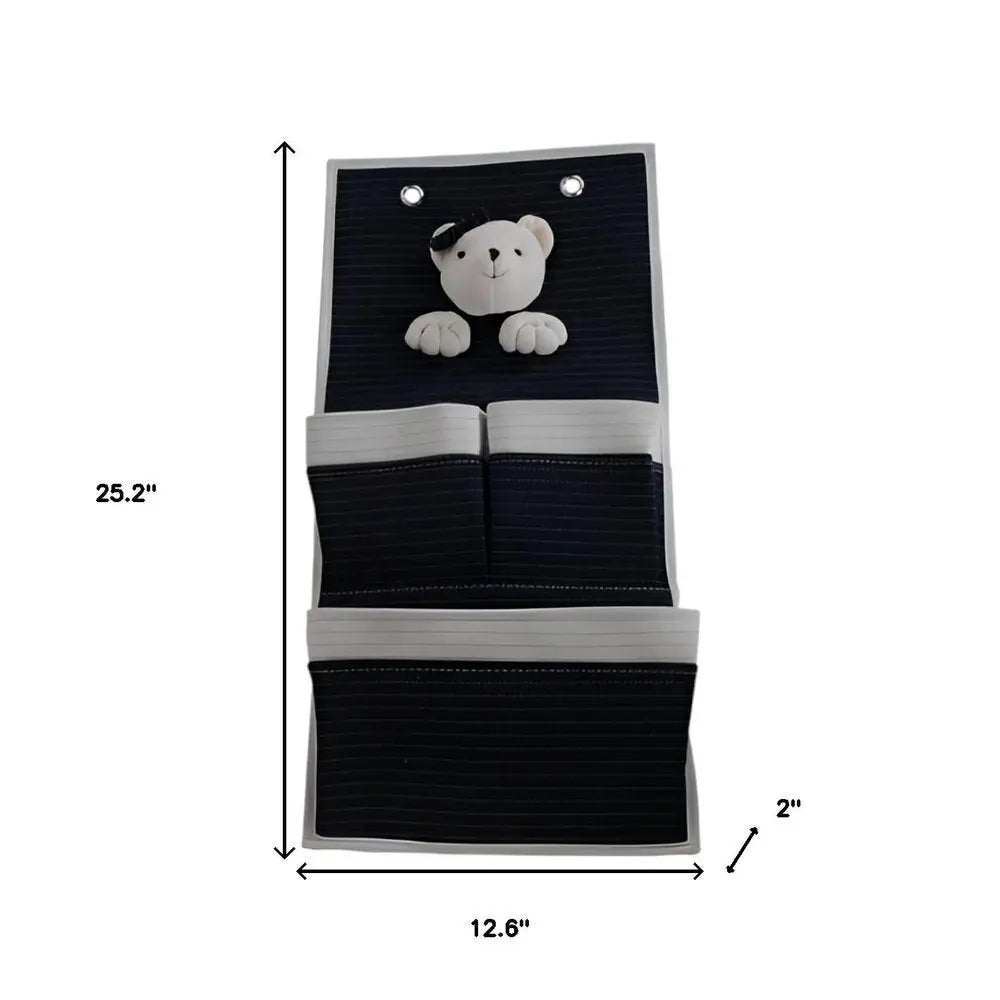 Set of Two Black And White Fabric Wall Hanger - NOBLE HOME INTERIORS