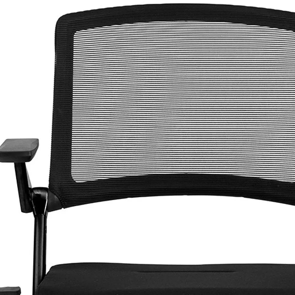Set of Two Black Mesh Conference Office Chair - NOBLE HOME INTERIORS