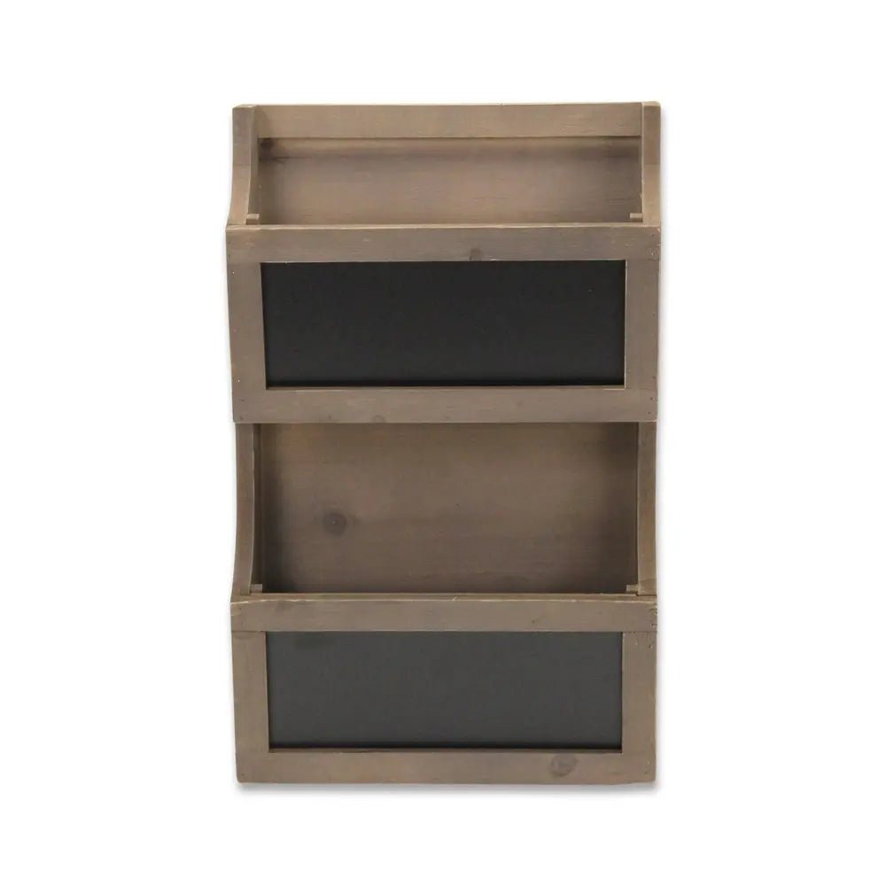 Set of Two Brown Solid Wood File Organizer HomeRoots