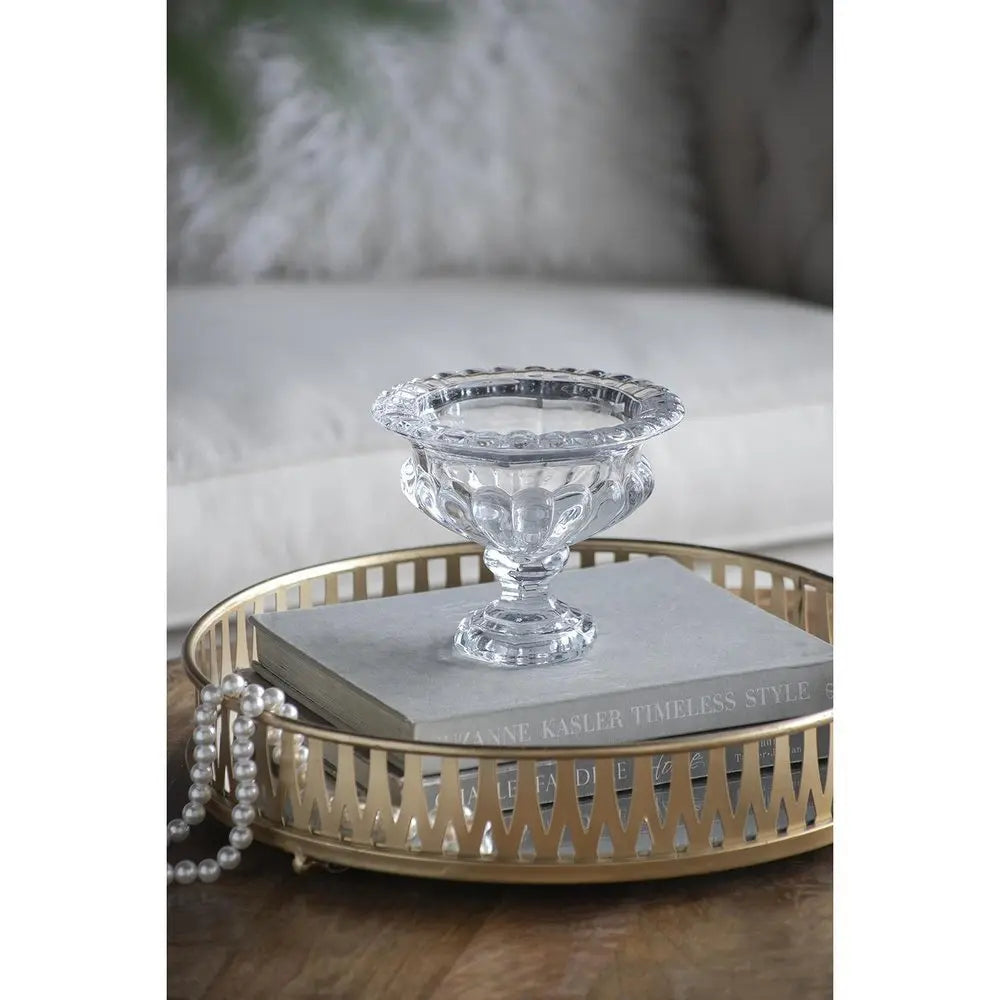 Set of Two Clear Round Glass Table Vase - NOBLE HOME INTERIORS