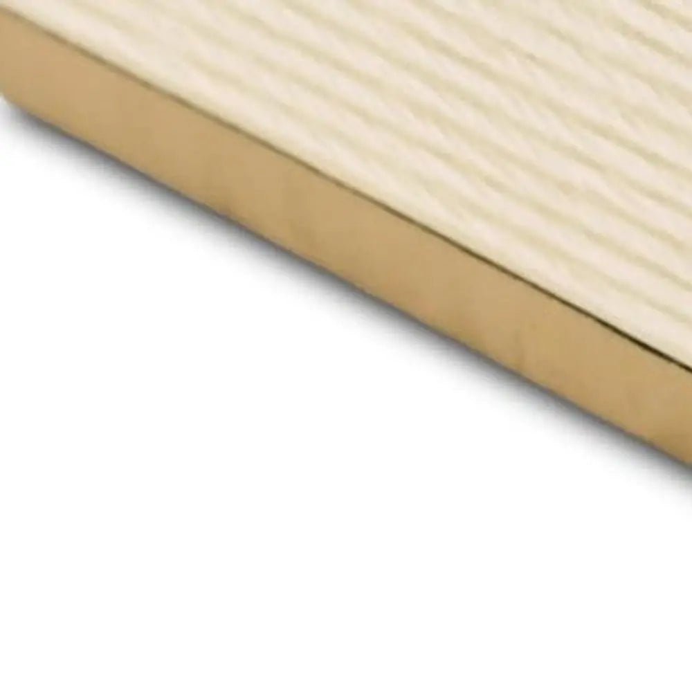 Set of Two Cream And Gold Nesting Wood Box With Lid HomeRoots