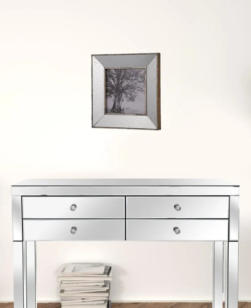 Set of Two Gray Square Framed Art - NOBLE HOME INTERIORS