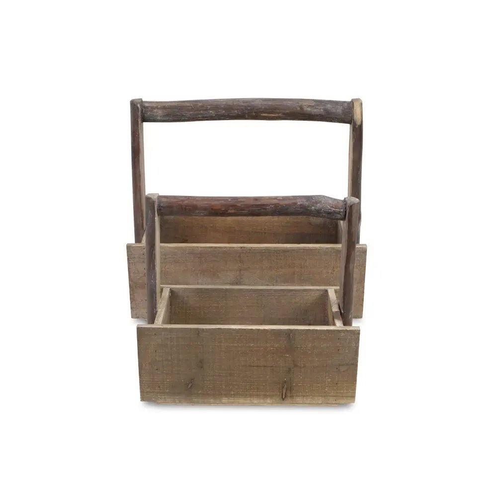 Set of Two Natural Solid Wood Cube or Bin HomeRoots