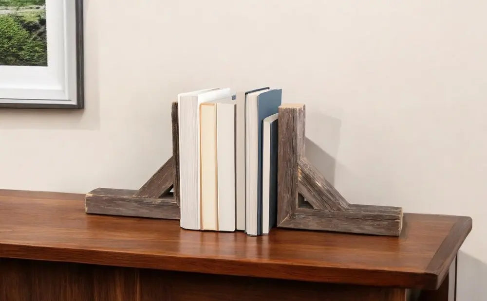 Set Of Two Natural Weathered Gray Corbels - NOBLE HOME INTERIORS