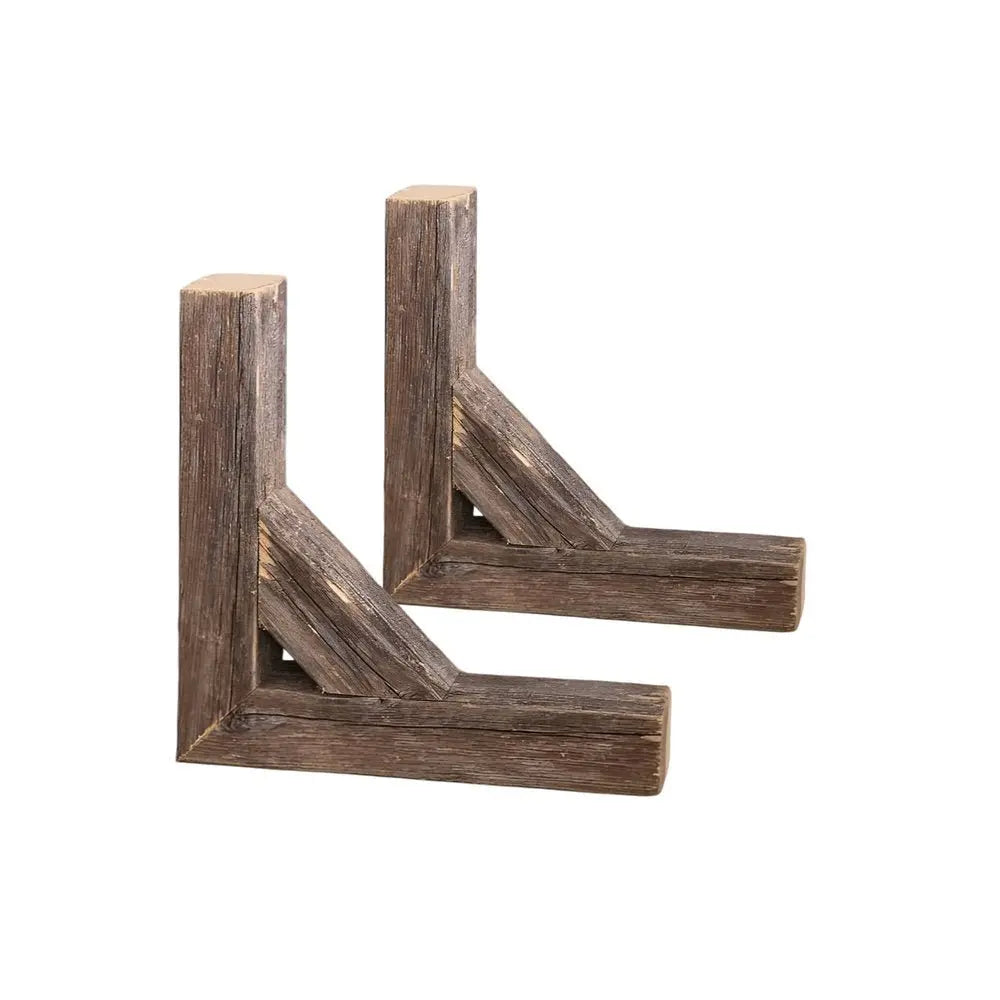 Set Of Two Natural Weathered Gray Corbels - NOBLE HOME INTERIORS