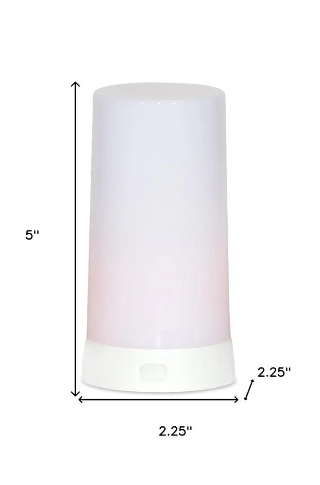 Set of Two White Flameless Pillar Candle - NOBLE HOME INTERIORS