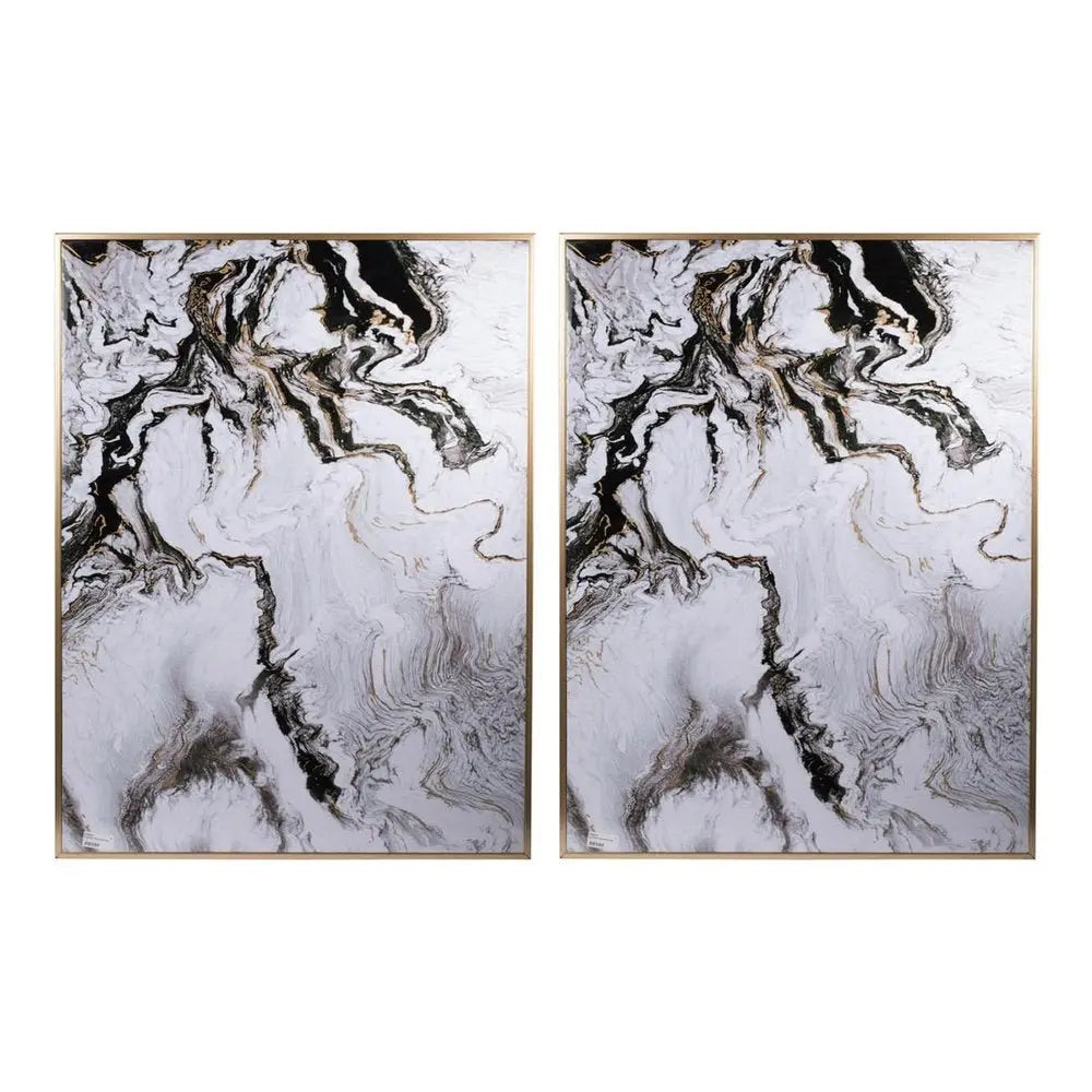 Set of Two White Framed Art - NOBLE HOME INTERIORS