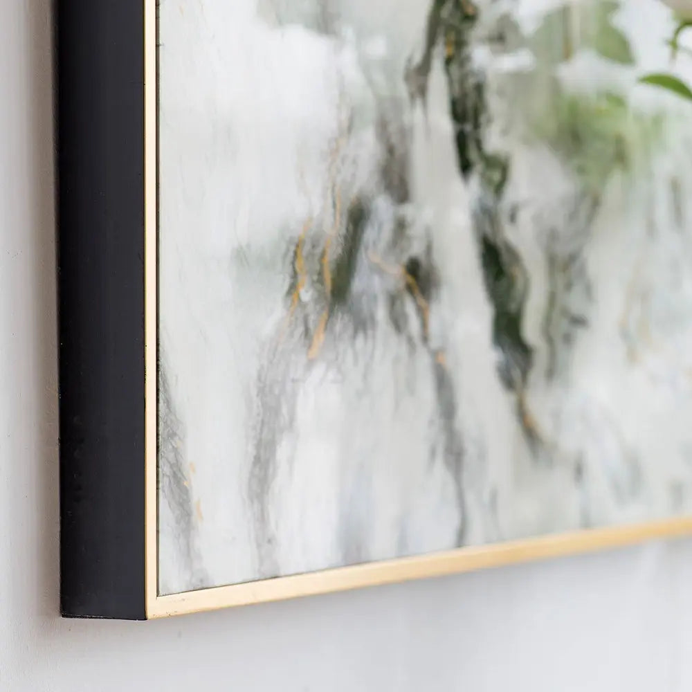 Set of Two White Framed Art - NOBLE HOME INTERIORS