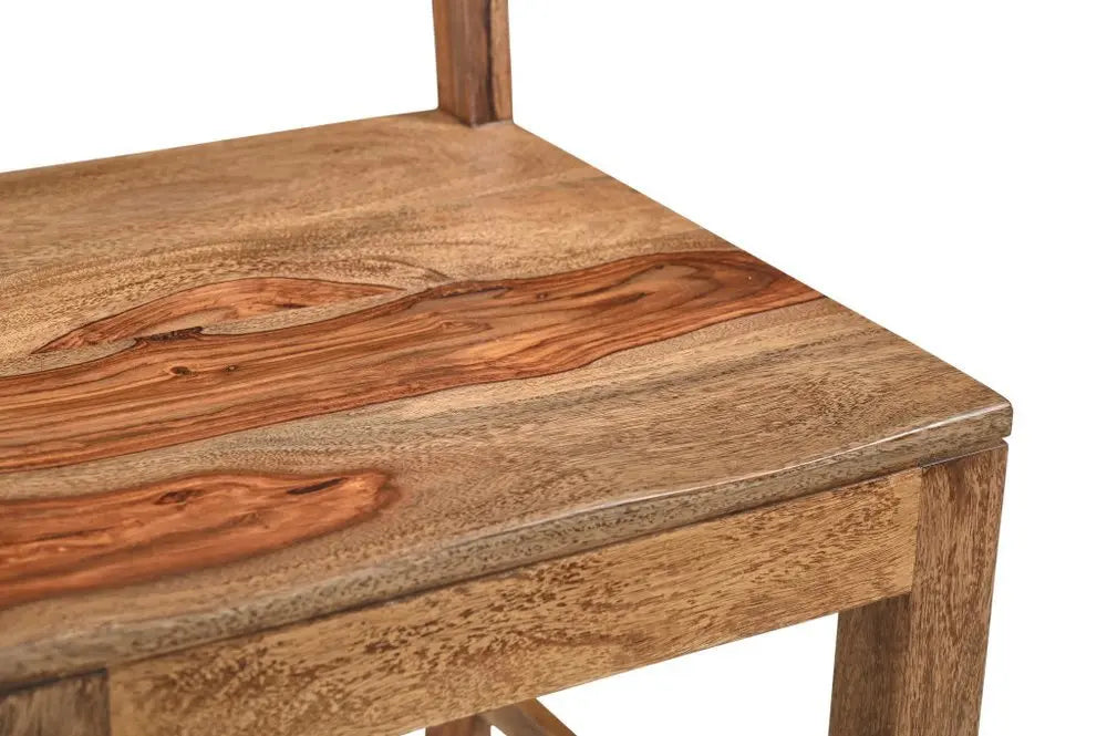 Seven Piece Brown and Black Solid Wood Dining Set with Six Chairs - NOVA HOME FURNITURE