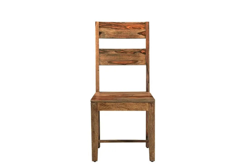 Seven Piece Brown Solid Wood Dining Set with Six Chairs - NOVA HOME FURNITURE