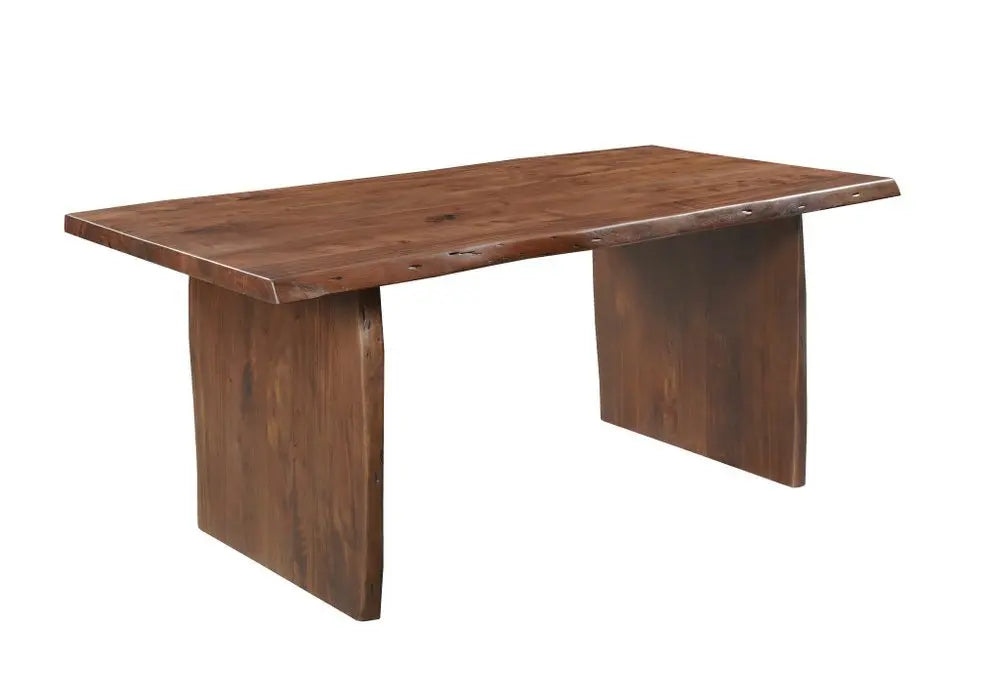 Seven Piece Brown Solid Wood Dining Set with Six Chairs - NOVA HOME FURNITURE