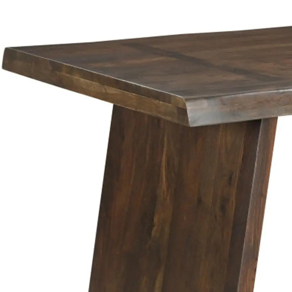 Seven Piece Brown Solid Wood Dining Set with Six Chairs - NOVA HOME FURNITURE