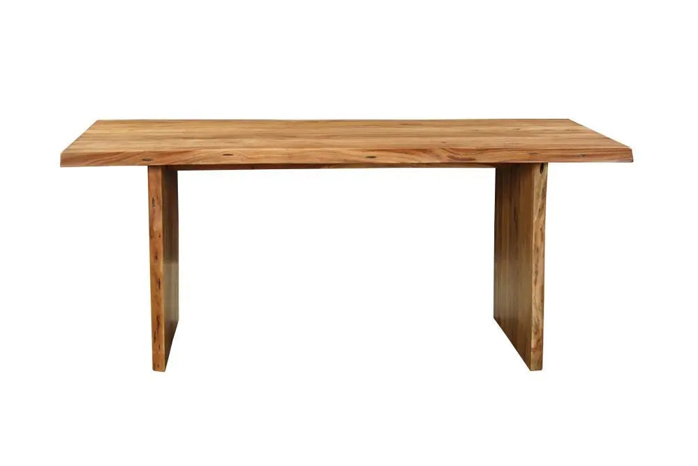 Seven Piece Brown Solid Wood Dining Set with Six Chairs - NOVA HOME FURNITURE