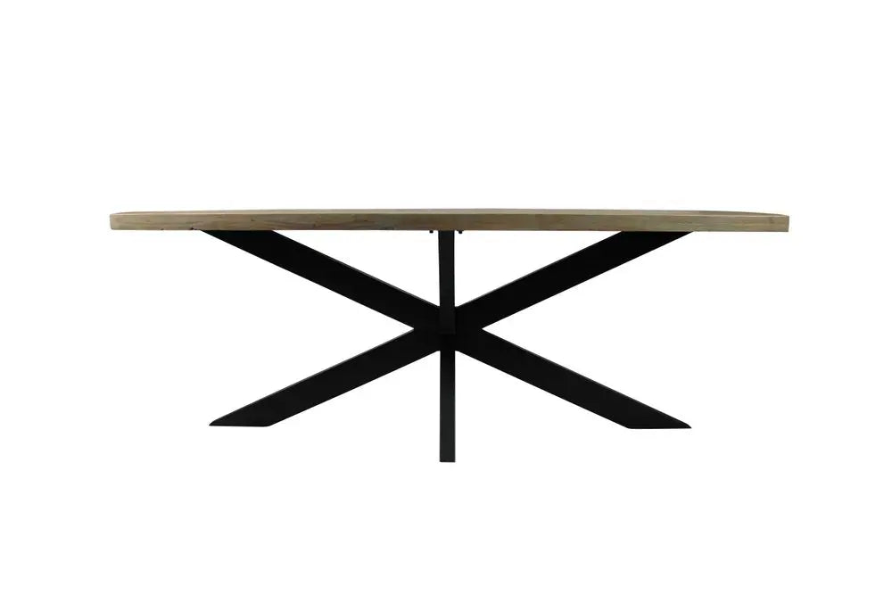 Seven Piece Gray and Black Solid Wood Dining Set with Six Chairs - NOVA HOME FURNITURE