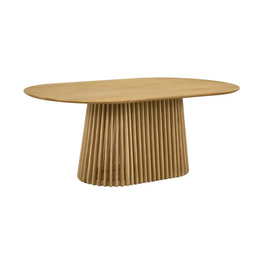 Seven Piece Oak Oval Dining Set with Six Chairs - NOVA HOME FURNITURE