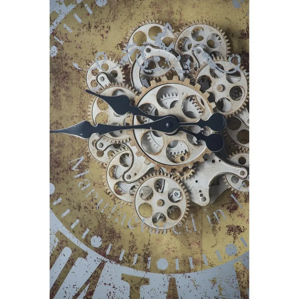 Silver And Gold Antique Style Square Wall Clock - NOBLE HOME INTERIORS