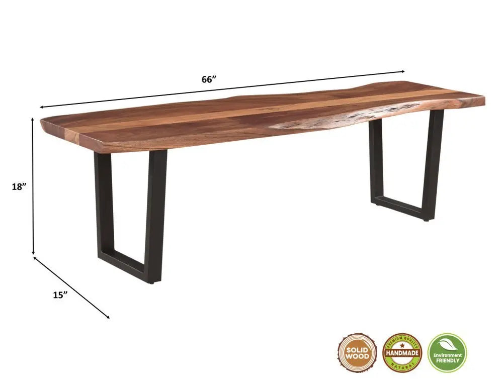 Six Piece Brown and Black Solid Wood Dining Set with Four Chairs - NOVA HOME FURNITURE