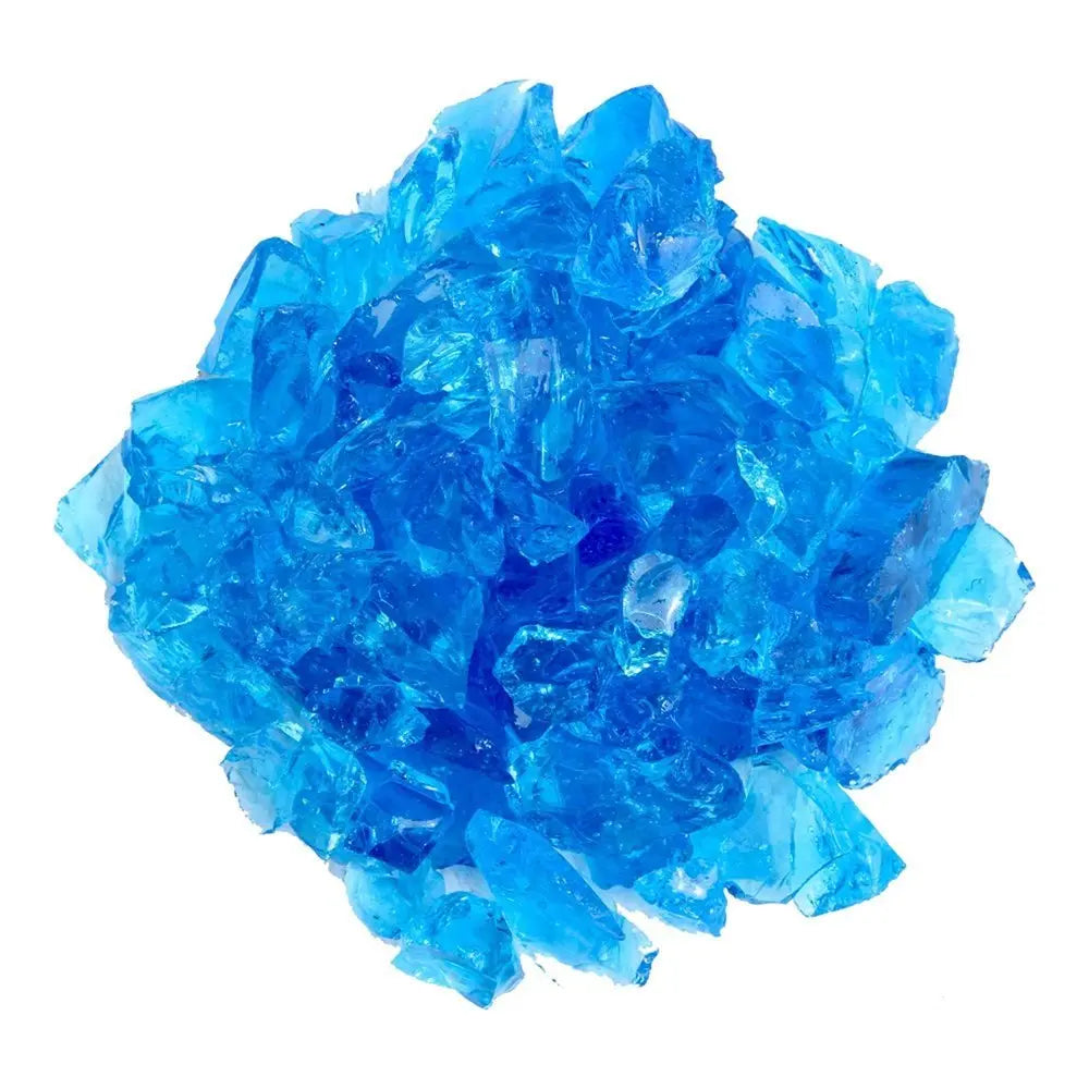 Turquoise Round Reflective Fire Pit Glass - NOBLE HOME INTERIORS