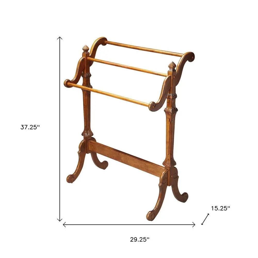 Vintage Oak Blanket Stand - NOBLE HOME INTERIORS