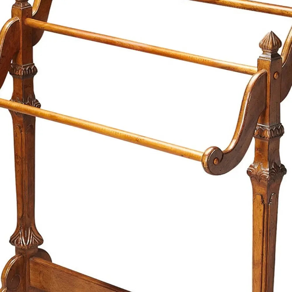 Vintage Oak Blanket Stand - NOBLE HOME INTERIORS