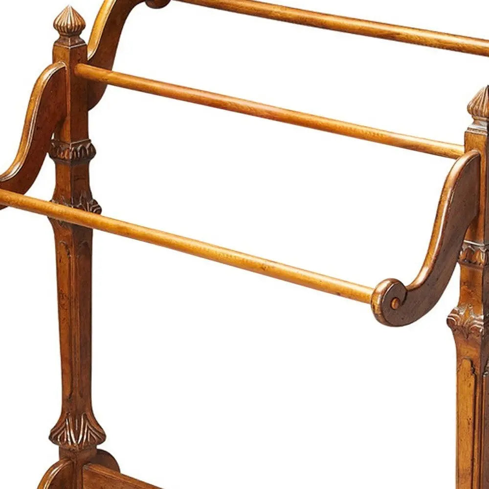 Vintage Oak Blanket Stand - NOBLE HOME INTERIORS