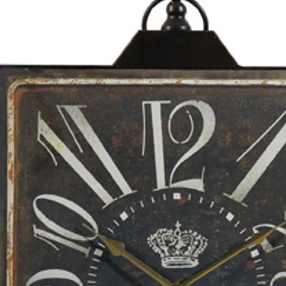 Vintage Style Black and White Iron Wall Clock - NOBLE HOME INTERIORS
