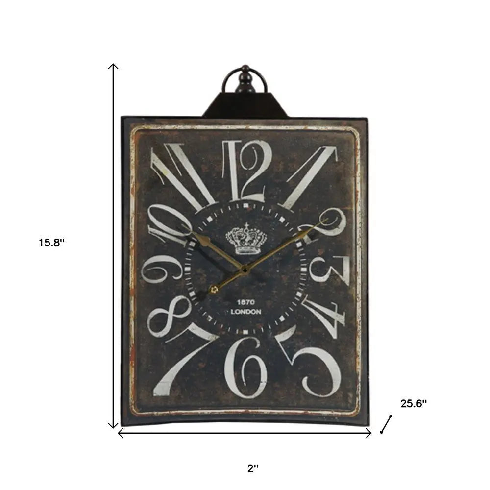 Vintage Style Black and White Iron Wall Clock - NOBLE HOME INTERIORS
