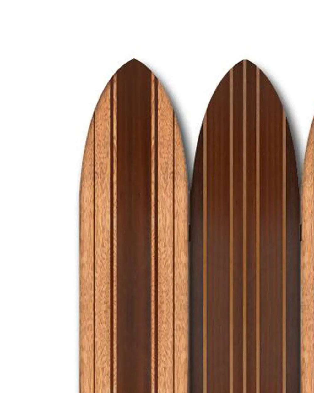 Warm Brown Long Board 3 Panel Room Divider Screen - NOBLE HOME INTERIORS