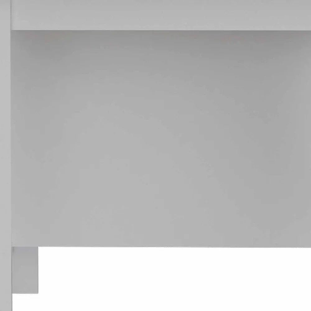 White and Brown 41" Kitchen Island With Storage HomeRoots