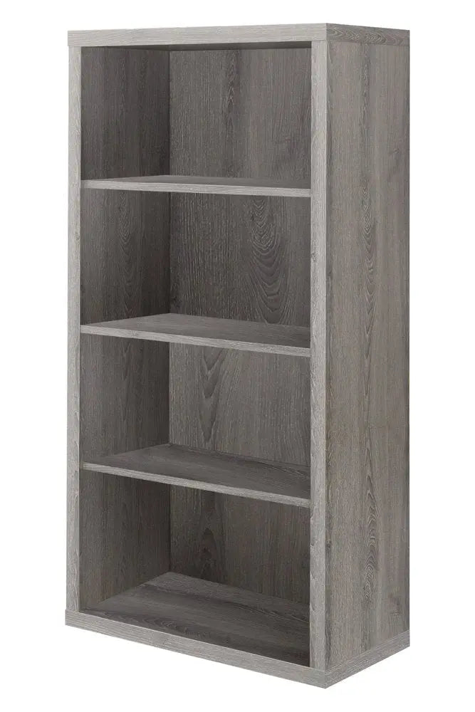 White Wood Adjustable Four Tier Bookcase - NOBLE HOME INTERIORS