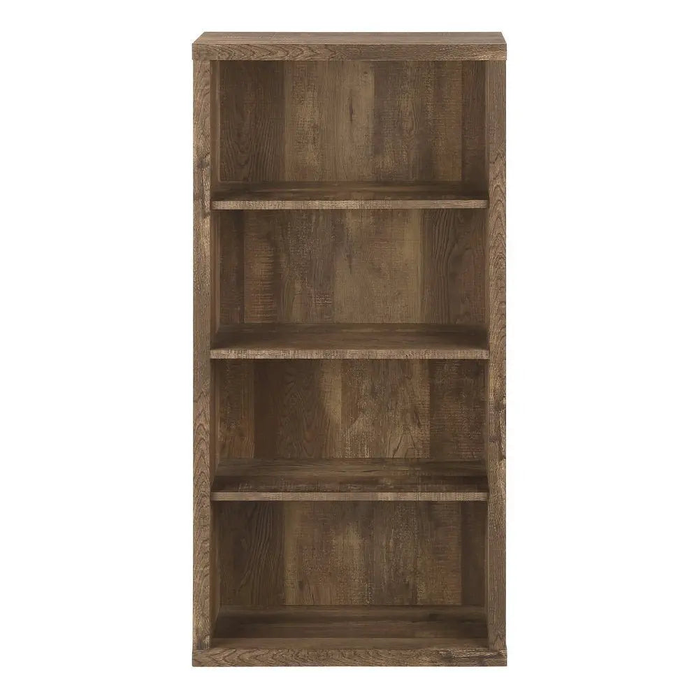 White Wood Adjustable Four Tier Bookcase - NOBLE HOME INTERIORS