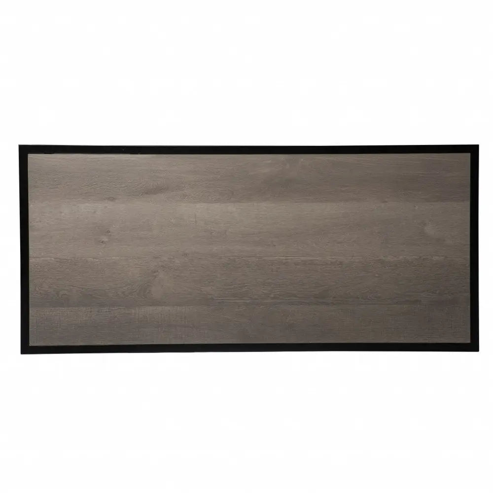 Wood and Iron Writing Desk with Storage - NOBLE HOME INTERIORS